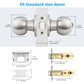 Round Ball Keyed Entry Door Knobs (Different Keys) - DL607ET