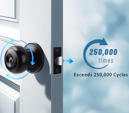 Test of KNOBWELL Black Keyed Interior Door Knob For Front Doors with Lock and Key