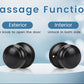 Front and Back View of KNOBWELL Flat Ball Matte Black Passage Door Knobs With Non Locking