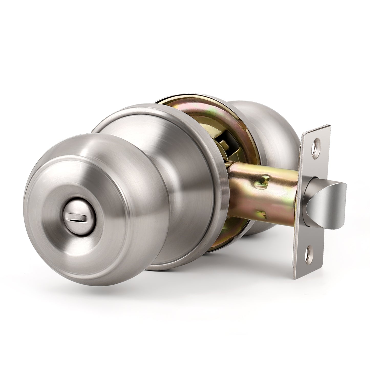 Round Push Button Privacy Door Knobs - DL609BK