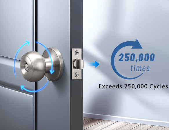 test of knobwell stain nickel privacy door knob with lock