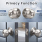 front and back view of knobwell stain nickel privacy door knob with lock