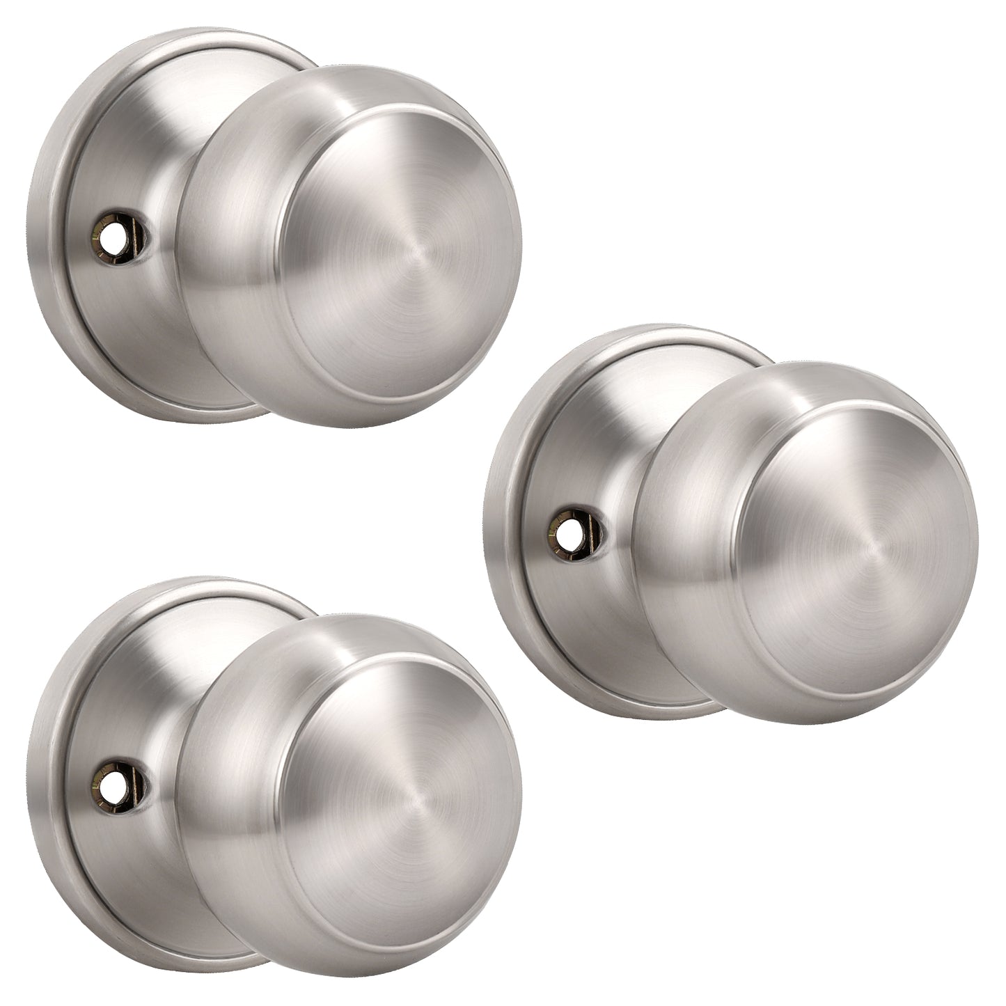 Round Push Button Privacy Door Knobs - DL609BK