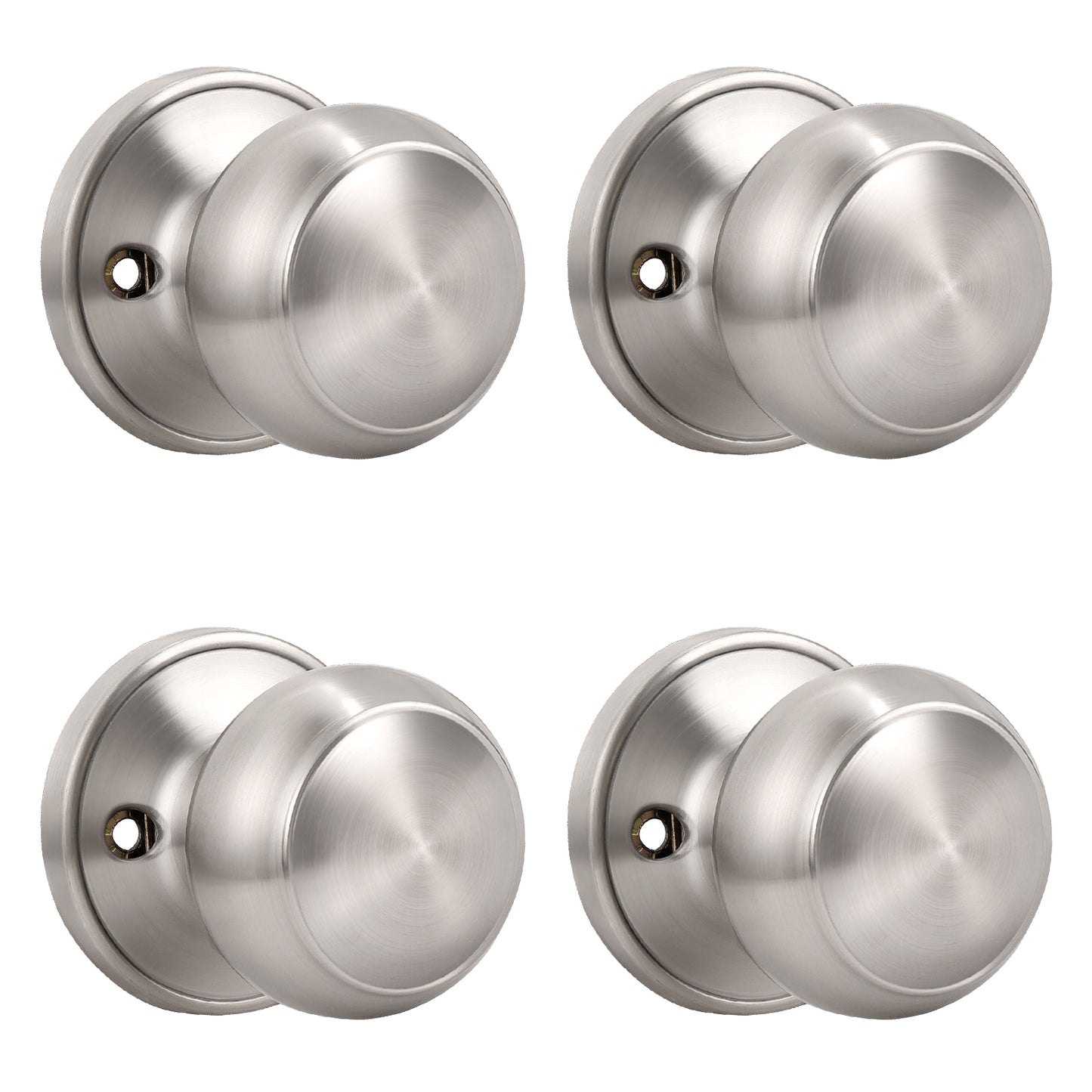 Round Push Button Privacy Door Knobs - DL609BK