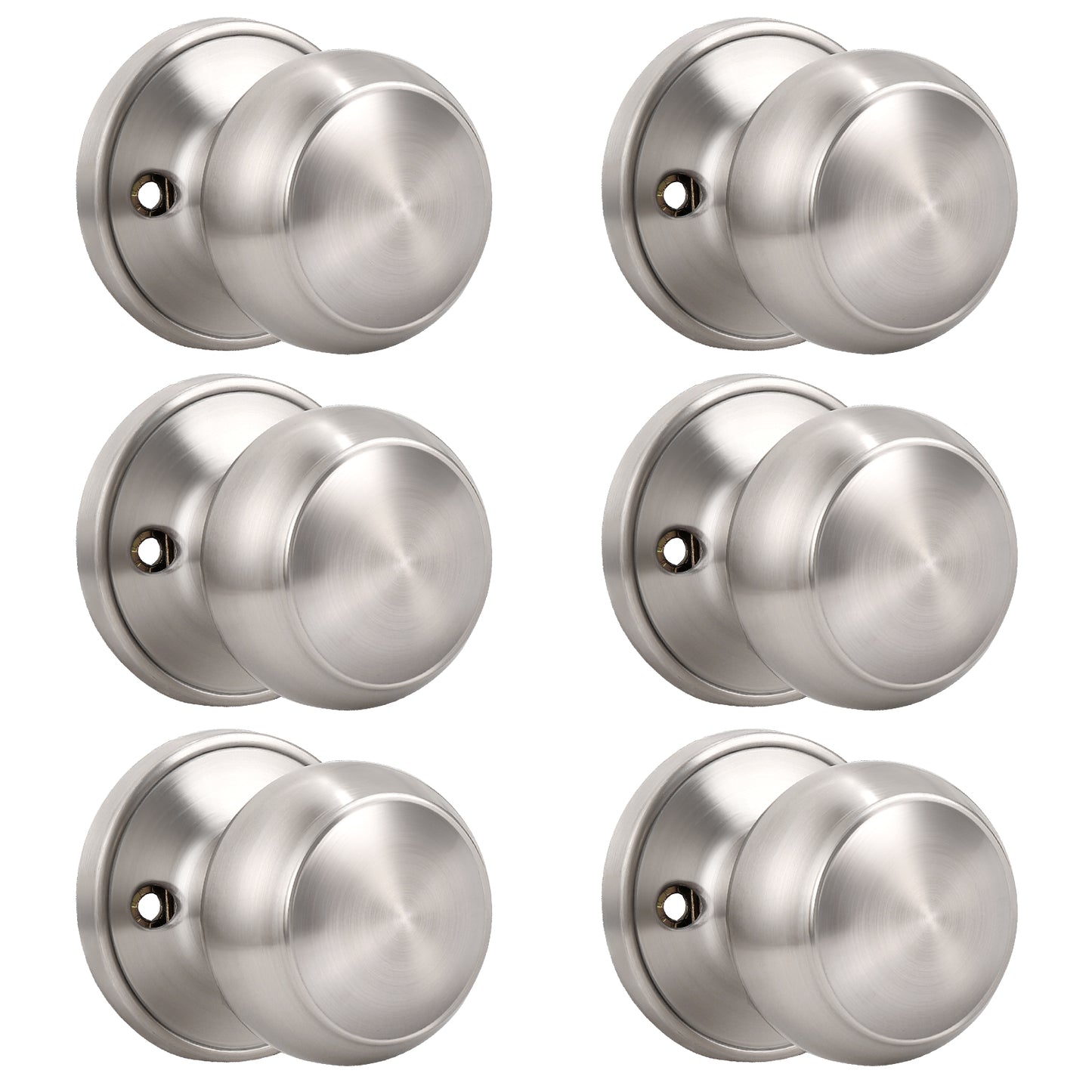 Round Push Button Privacy Door Knobs - DL609BK