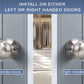 side view of KNOBWELL Decorative nickel Dummy Door Knob For Interior,Closets & Pantry