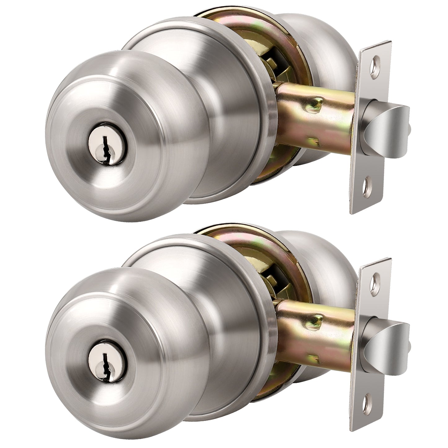 Round Push Button Privacy Door Knobs - DL609BK