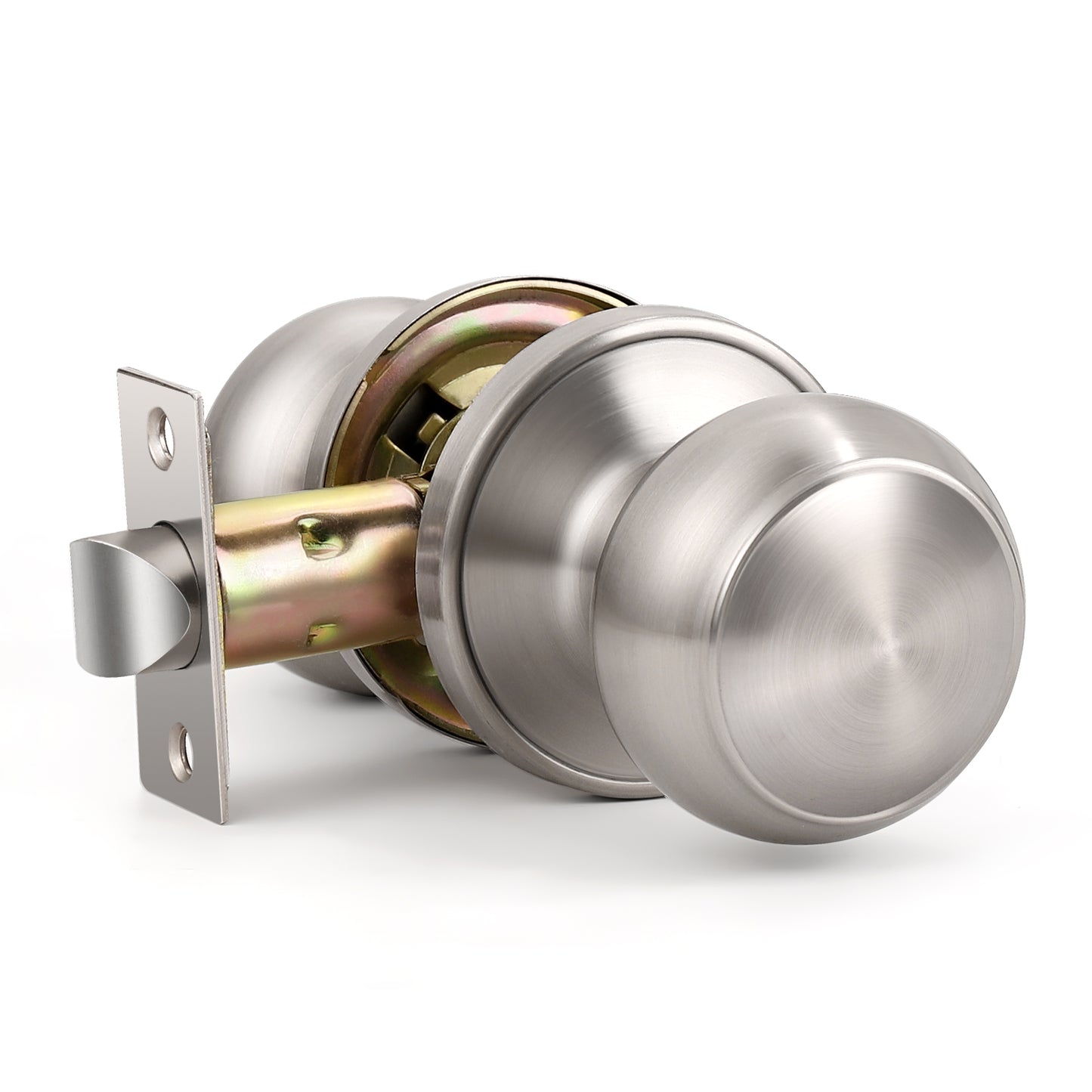 KNOBWELL Satin Nickel Door Knobs Interior Door Knobs Hallway and Closet Door Knob, Bedroom Door Knob