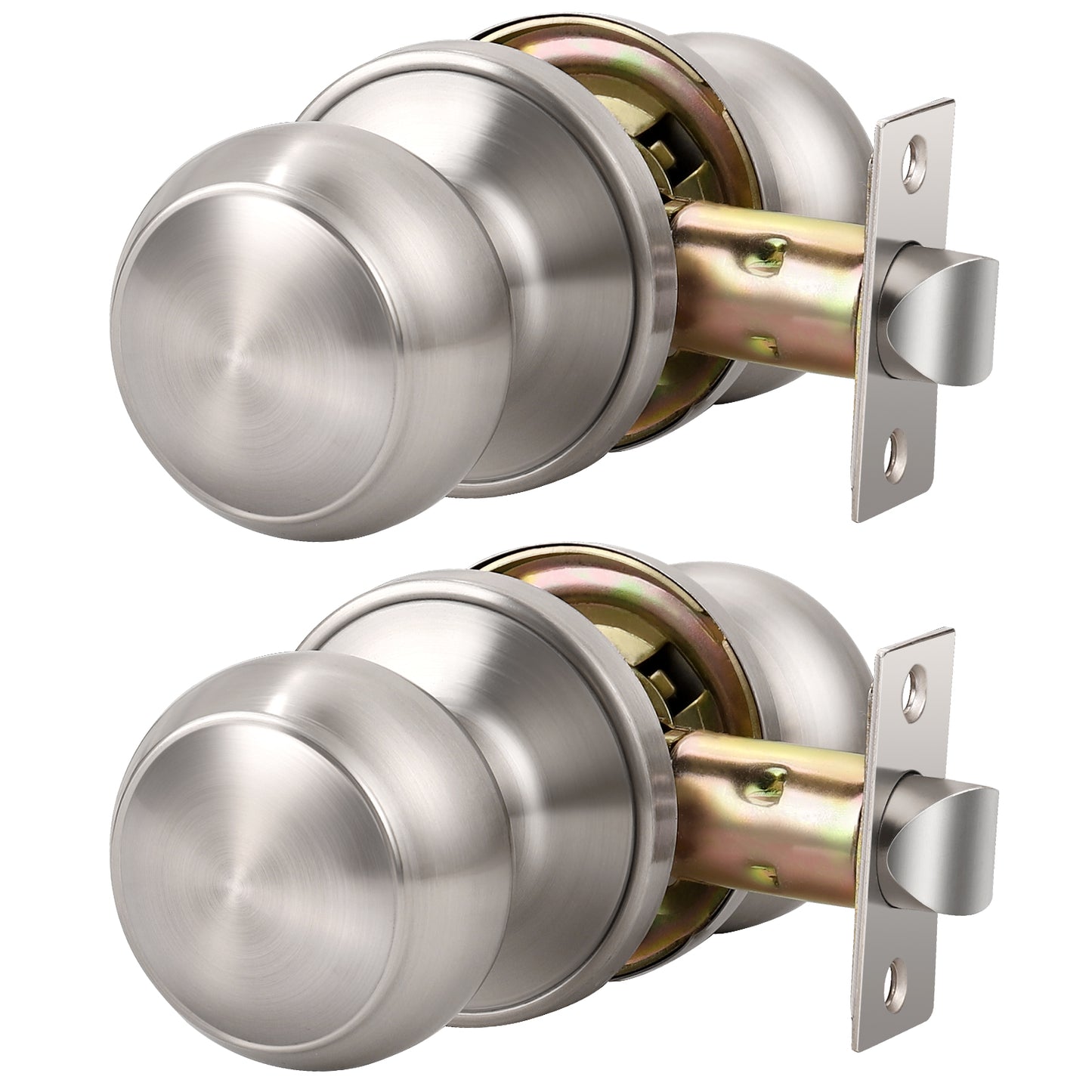 Round Push Button Privacy Door Knobs - DL609BK