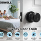 KNOBWELL Cylinder Ball Interior Privacy Door Knobs With Lock For Bedroom - KNOBWELL