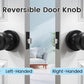 Side view of installed KNOBWELL Keyed Alike Exterior Door Knobs with Locks