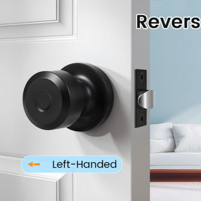 Interior door with KNOBWELL Matte Black Interior Passage Door Knobs
