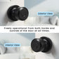 Front and back view of KNOBWELL Matte Black Interior Passage Door Knobs