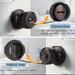 KNOBWELL Cylinder Ball Interior Privacy Door Knobs With Lock For Bedroom - KNOBWELL