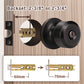 Cylinder Push Button Privacy Door Knobs - DL610BK