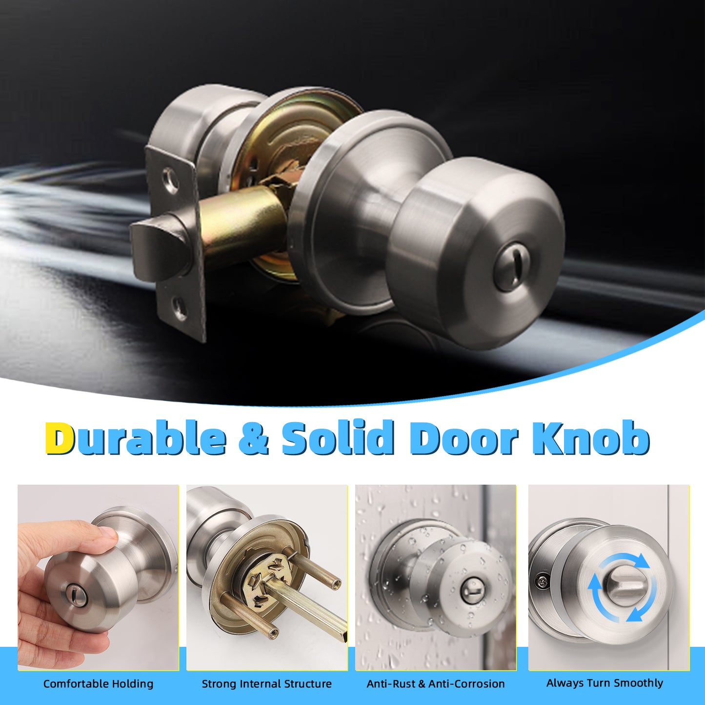 Cylindrical Shape Door Knobs - DL610