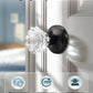 Modern Crystal Door Knobs with Classic Round Rosette - DLC20