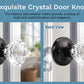 Modern Crystal Door Knobs with Classic Round Rosette - DLC20