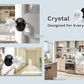 Modern Crystal Door Knobs with Classic Round Rosette - DLC20