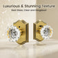 KNOBWELL Glass Door Knobs Interior, Vintage Crystal Door Knobs, Door Locksets（C20H）