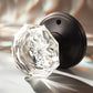 Close-up of Knobwell Vintage Crystal Privacy Door Knobs With Lock For Bed/Bath-DLC3BK