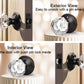 Front and back view of Knobwell Vintage Crystal Privacy Door Knobs With Lock For Bed/Bath
