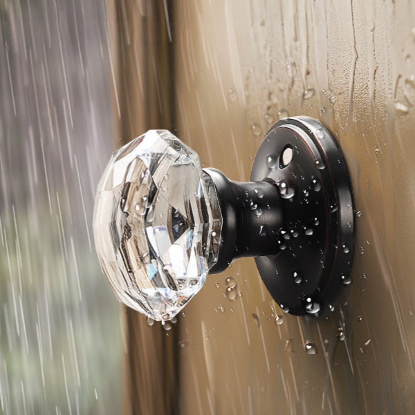 waterproof of Knobwell Vintage Crystal Privacy Door Knobs