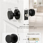 KNOBWELL 1 Pack Satin Brass Door Knobs Interior, Passage Brass Door Handle for Closet Hallway Keyless, Reversible Modern Design Levers Closet Knobs, Anti-Slip Threaded Grip, 250000 Cycles