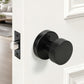 KNOBWELL 1 Pack Satin Brass Door Knobs Interior, Passage Brass Door Handle for Closet Hallway Keyless, Reversible Modern Design Levers Closet Knobs, Anti-Slip Threaded Grip, 250000 Cycles
