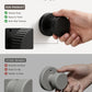 KNOBWELL 1 Pack Satin Brass Door Knobs Interior, Passage Brass Door Handle for Closet Hallway Keyless, Reversible Modern Design Levers Closet Knobs, Anti-Slip Threaded Grip, 250000 Cycles