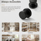 KNOBWELL 1 Pack Satin Brass Door Knobs Interior, Passage Brass Door Handle for Closet Hallway Keyless, Reversible Modern Design Levers Closet Knobs, Anti-Slip Threaded Grip, 250000 Cycles