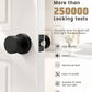 KNOBWELL 1 Pack Satin Brass Door Knobs Interior, Passage Brass Door Handle for Closet Hallway Keyless, Reversible Modern Design Levers Closet Knobs, Anti-Slip Threaded Grip, 250000 Cycles