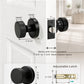 KNOBWELL 1 Pack Satin Brass Door Knobs Interior, Passage Brass Door Handle for Closet Hallway Keyless, Reversible Modern Design Levers Closet Knobs, Anti-Slip Threaded Grip, 250000 Cycles