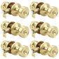 KNOBWELL 1 Pack Gold Door Knobs Interior, Privacy Door Knob for Bedroom or Bathroom, Heavy Duty Zinc-Alloy Privacy Door Knob, Gold Interior Door Knobs with Emergency Unlock