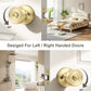 KNOBWELL 1 Pack Gold Door Knobs Interior, Privacy Door Knob for Bedroom or Bathroom, Heavy Duty Zinc-Alloy Privacy Door Knob, Gold Interior Door Knobs with Emergency Unlock