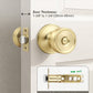 KNOBWELL 1 Pack Gold Door Knobs Interior, Privacy Door Knob for Bedroom or Bathroom, Heavy Duty Zinc-Alloy Privacy Door Knob, Gold Interior Door Knobs with Emergency Unlock
