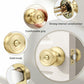 KNOBWELL 1 Pack Gold Door Knobs Interior, Privacy Door Knob for Bedroom or Bathroom, Heavy Duty Zinc-Alloy Privacy Door Knob, Gold Interior Door Knobs with Emergency Unlock
