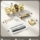 KNOBWELL 1 Pack Gold Door Knobs Interior, Privacy Door Knob for Bedroom or Bathroom, Heavy Duty Zinc-Alloy Privacy Door Knob, Gold Interior Door Knobs with Emergency Unlock