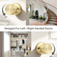 KNOBWELL 1 Pack Gold Door Knobs Interior, Privacy Door Knob for Bedroom or Bathroom, Heavy Duty Zinc-Alloy Privacy Door Knob, Gold Interior Door Knobs with Emergency Unlock
