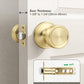 KNOBWELL 1 Pack Gold Door Knobs Interior, Privacy Door Knob for Bedroom or Bathroom, Heavy Duty Zinc-Alloy Privacy Door Knob, Gold Interior Door Knobs with Emergency Unlock