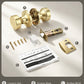 KNOBWELL 1 Pack Gold Door Knobs Interior, Privacy Door Knob for Bedroom or Bathroom, Heavy Duty Zinc-Alloy Privacy Door Knob, Gold Interior Door Knobs with Emergency Unlock