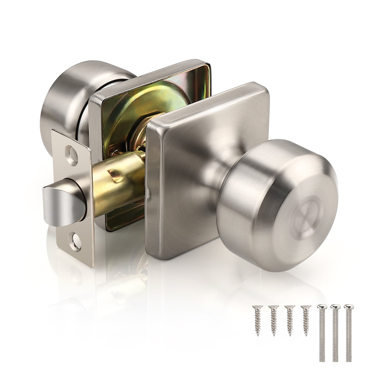 KNOBWELL Modern Square Interior Door Knobs-All Function