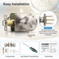 KNOBWELL Modern Square Interior Door Knobs-All Function