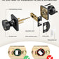 KNOBWELL 1 Pack Gold Door Knobs Interior, Privacy Door Knob for Bedroom or Bathroom, Square Shape Heavy Duty Zinc-Alloy Privacy Door Knob, Matte Gold Interior Door Knobs with Emergency Unlock