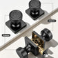 KNOBWELL 1 Pack Gold Door Knobs Interior, Privacy Door Knob for Bedroom or Bathroom, Square Shape Heavy Duty Zinc-Alloy Privacy Door Knob, Matte Gold Interior Door Knobs with Emergency Unlock