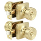 KNOBWELL 1 Pack Gold Door Knobs Interior, Privacy Door Knob for Bedroom or Bathroom, Square Shape Heavy Duty Zinc-Alloy Privacy Door Knob, Matte Gold Interior Door Knobs with Emergency Unlock