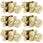KNOBWELL 1 Pack Gold Door Knobs Interior, Privacy Door Knob for Bedroom or Bathroom, Square Shape Heavy Duty Zinc-Alloy Privacy Door Knob, Matte Gold Interior Door Knobs with Emergency Unlock