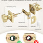 KNOBWELL 1 Pack Gold Door Knobs Interior, Privacy Door Knob for Bedroom or Bathroom, Square Shape Heavy Duty Zinc-Alloy Privacy Door Knob, Matte Gold Interior Door Knobs with Emergency Unlock