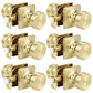 KNOBWELL 1 Pack Gold Door Knobs Interior, Privacy Door Knob for Bedroom or Bathroom, Square Shape Heavy Duty Zinc-Alloy Privacy Door Knob, Matte Gold Interior Door Knobs with Emergency Unlock