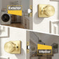 KNOBWELL 1 Pack Gold Door Knobs Interior, Privacy Door Knob for Bedroom or Bathroom, Square Shape Heavy Duty Zinc-Alloy Privacy Door Knob, Matte Gold Interior Door Knobs with Emergency Unlock